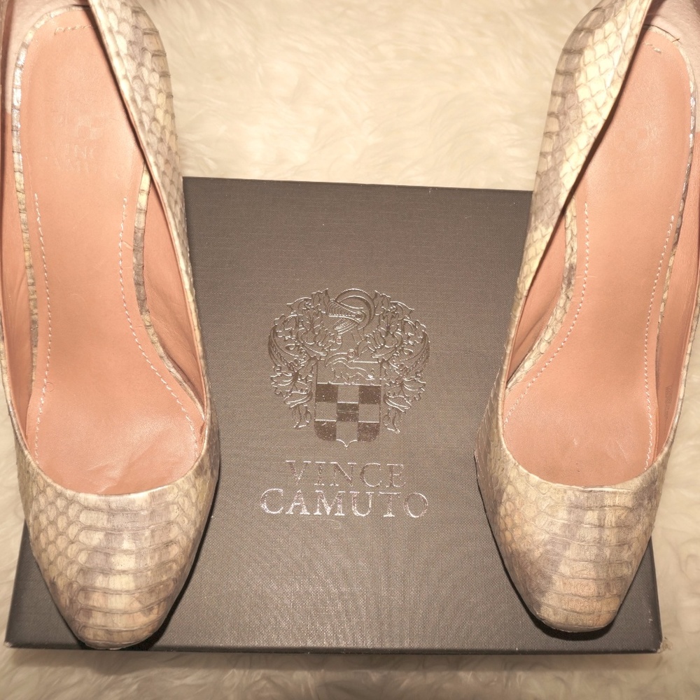 Vince Camuto Faux Snake Skin Pump