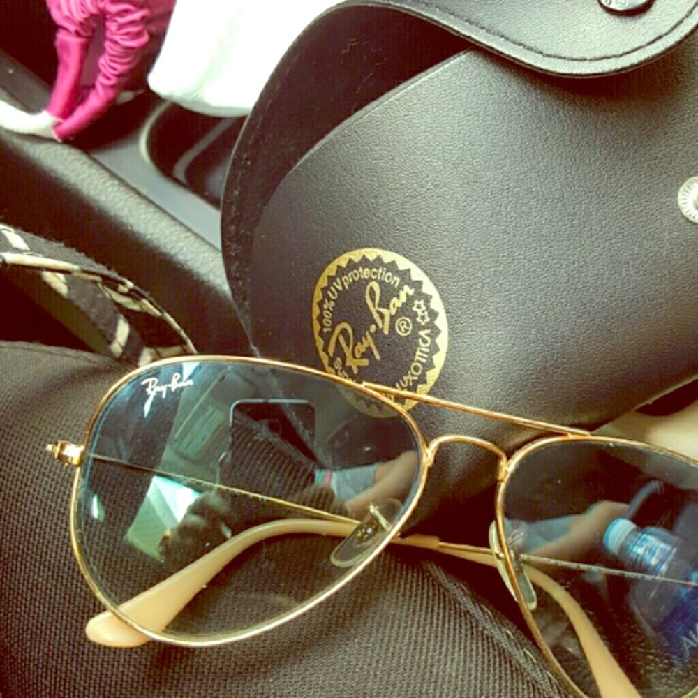 Ray-ban blue gradient aviators!