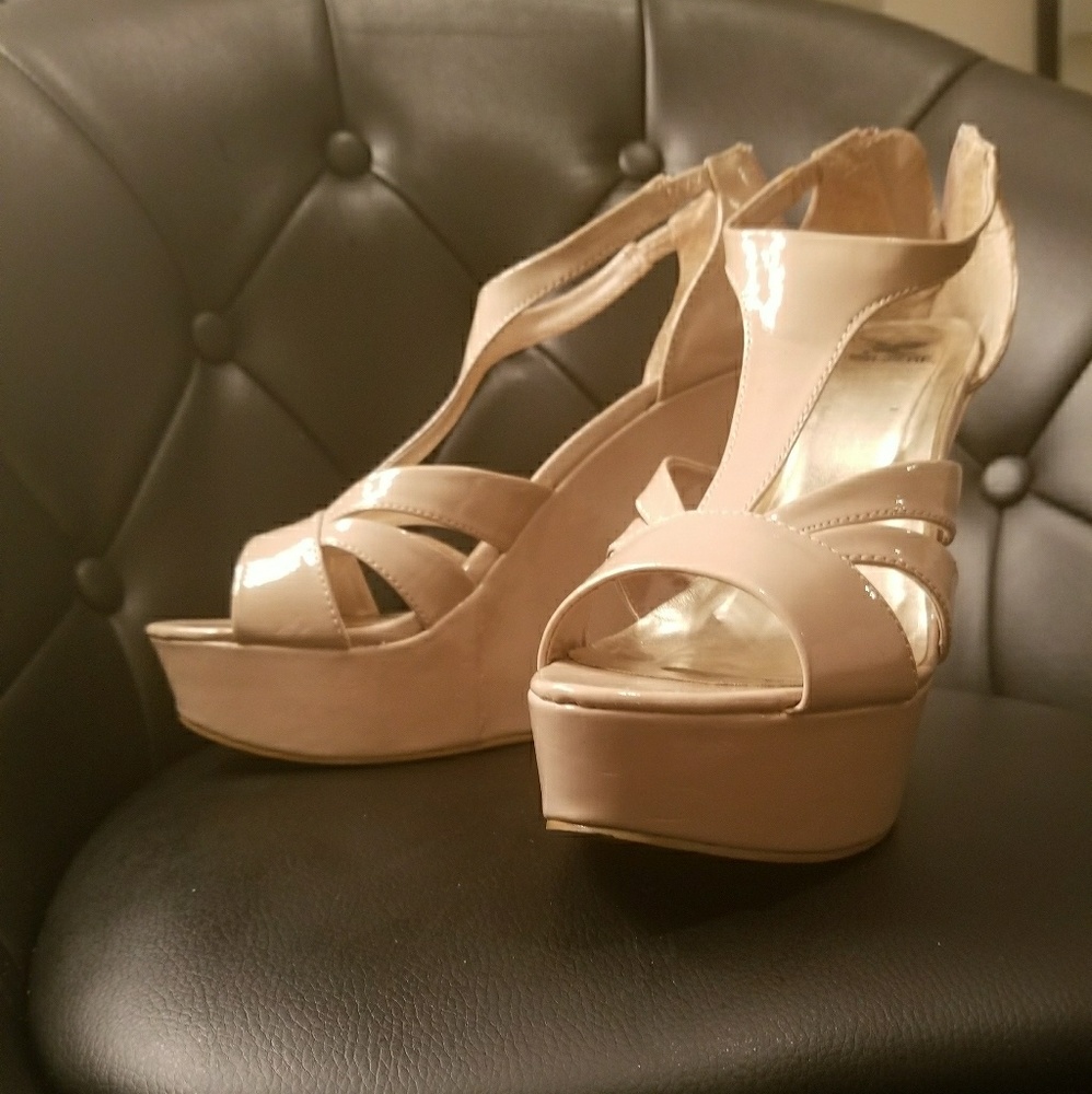 Shiek Nude Wedge Heels