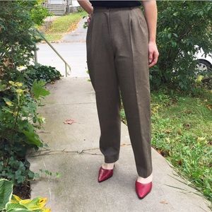 Vintage Brown Wool Trousers
