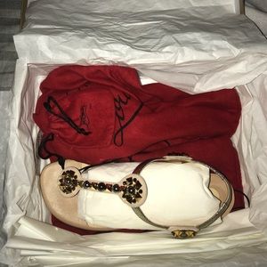 Christian Louboutin Kaleifra Flat Lame Sandal