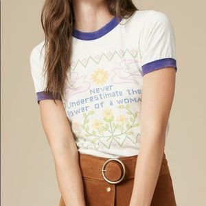 Stoned Immaculate feminist ringer tee