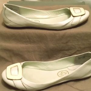 Ash White Leather Ballerina Flats Size 8 (Euro 38)