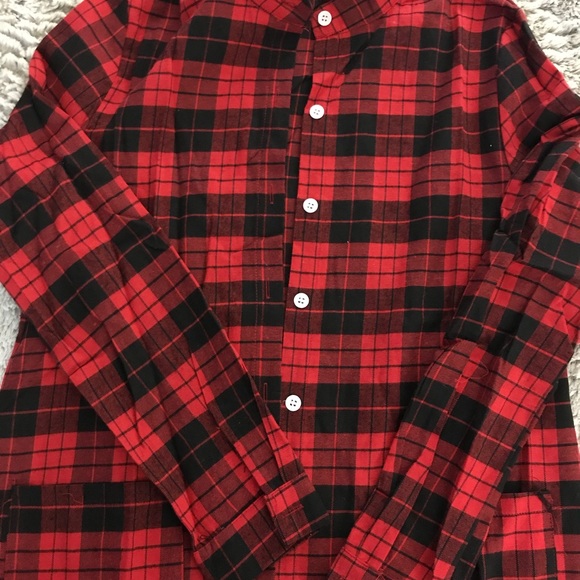 SOLD Plaid shirt dress, NEW - Picture 2 of 6