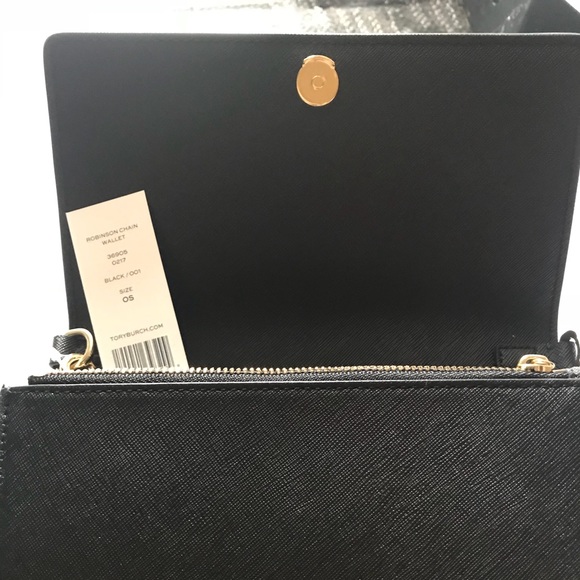 🚫SOLD🚫Tory Burch ‘Robinson’ Chain Wallet Black🆕 - Picture 3 of 6