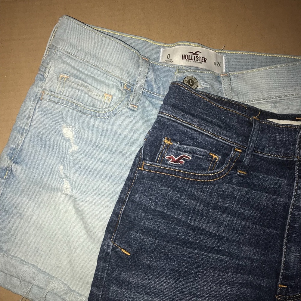 Two Hollister jean shorts