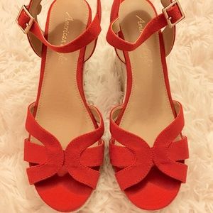 Red Sandal Wedge