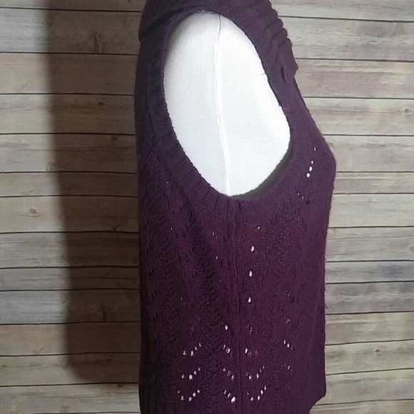 Talbots sleeveless collared cardigan - Picture 3 of 6