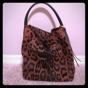 100% authentic Stuart Weitzman pony hair hobo bag
