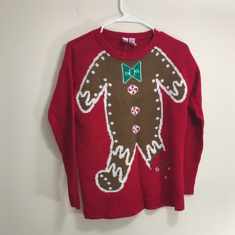 Gingerbread man ugly 🎄 sweater.