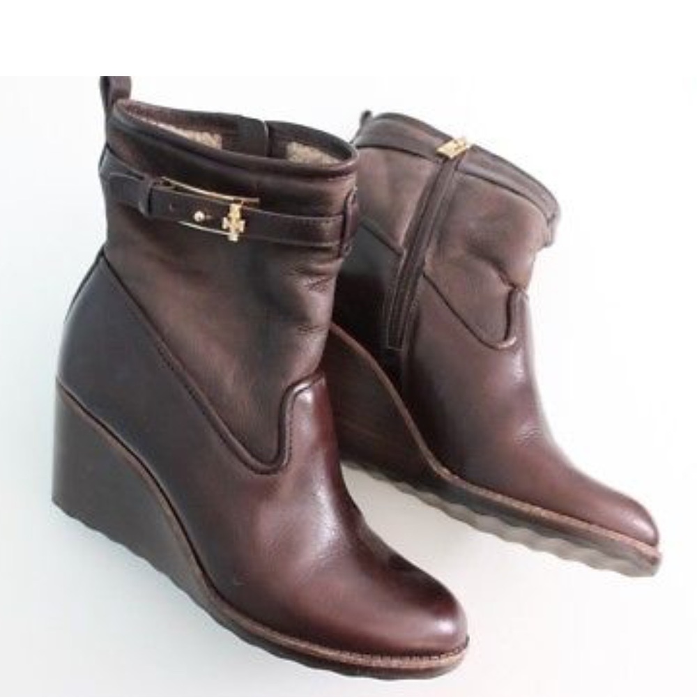 Tory Burch Platform Boots Brown Size 8