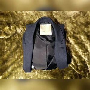 Zara Boys Blue Textured Blazer sz 5/6