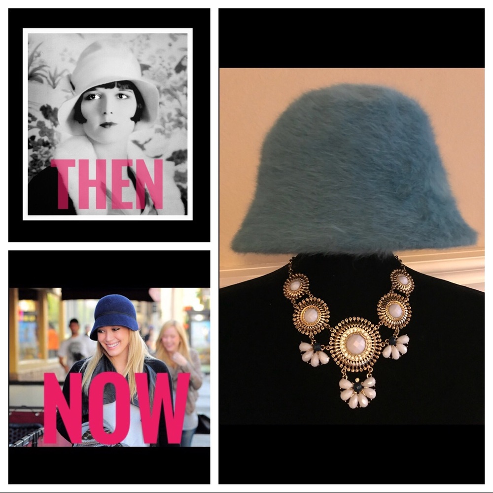 🍁5/25🍁 Vintage Angora Rabbit Cloche Bucket Hat