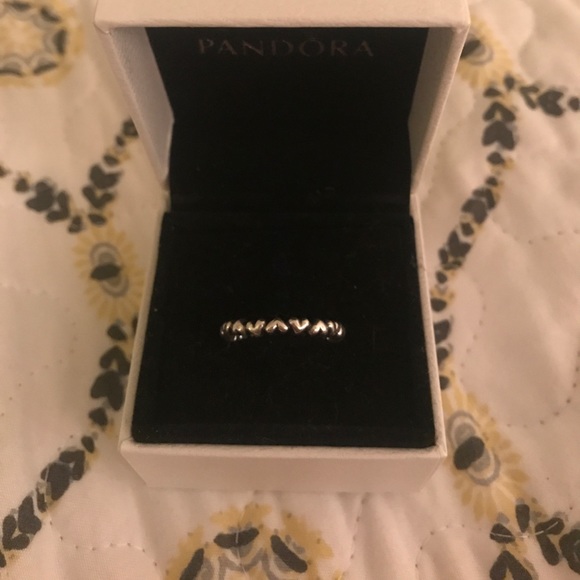 Pandora : Forever Love Stackable Heart Ring - Picture 1 of 4