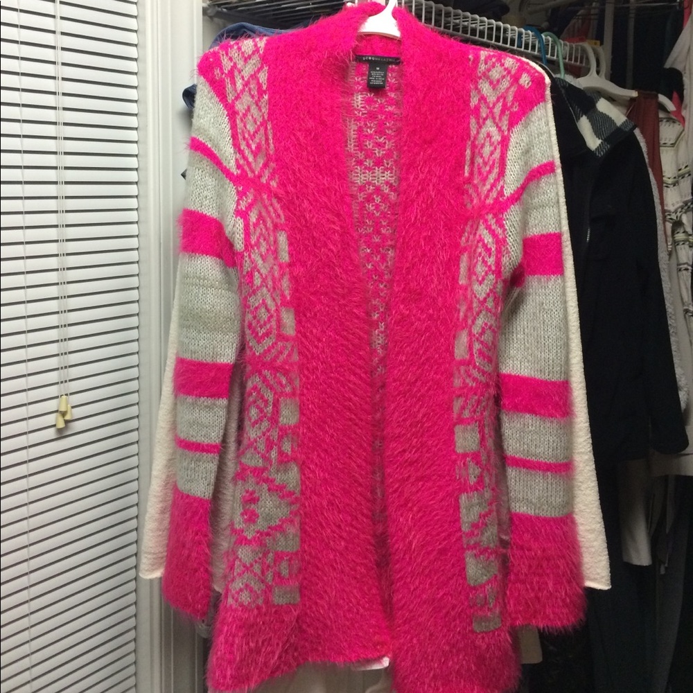 BCBG Maxazria Sweater Pink/Grey Medium, NWOT