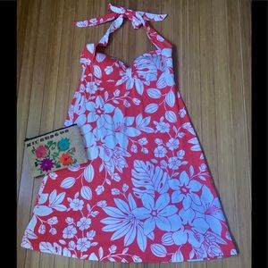 Tropical floral print Tommy Bahama halter sundress