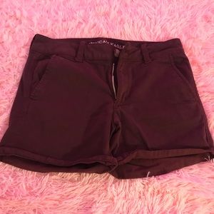 Burgundy American eagle shorts