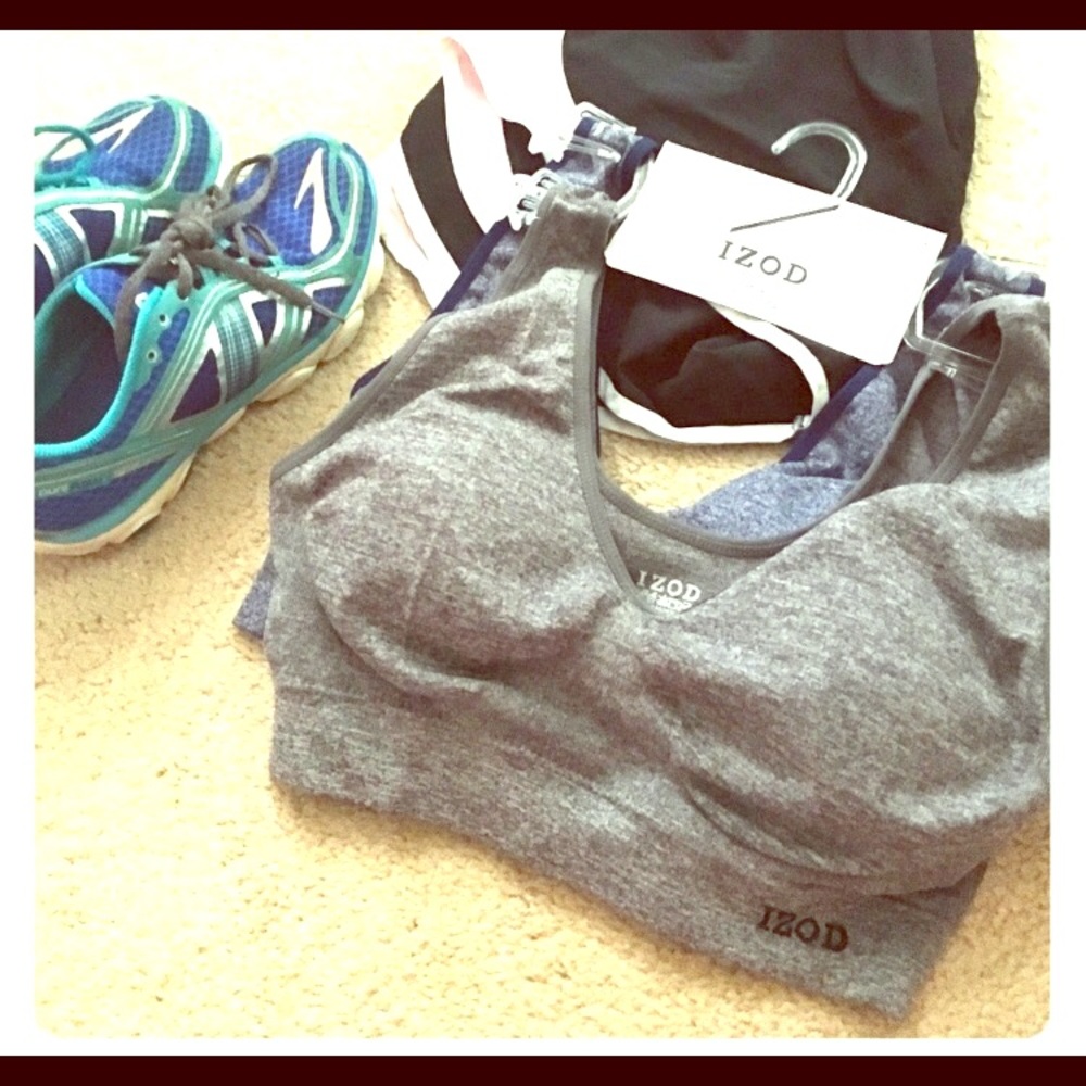 Izod Sports Bra, L, NEW