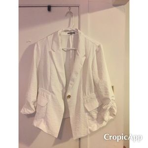 White three quarter sleeve Charlotte Russe blazer