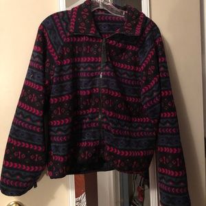 Fleece patterned jacket