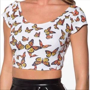 BlackMilk Butterfly Crop Top