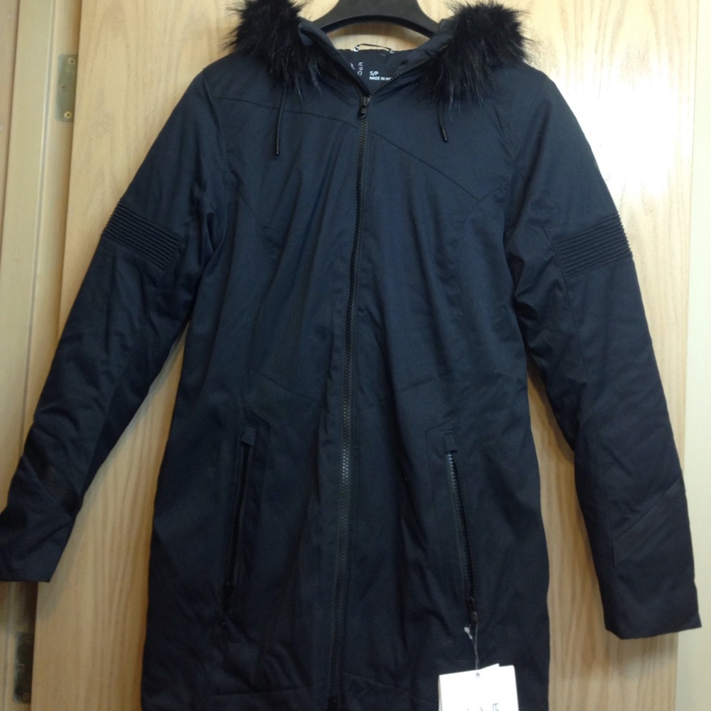 Spyder small black winter trench coat