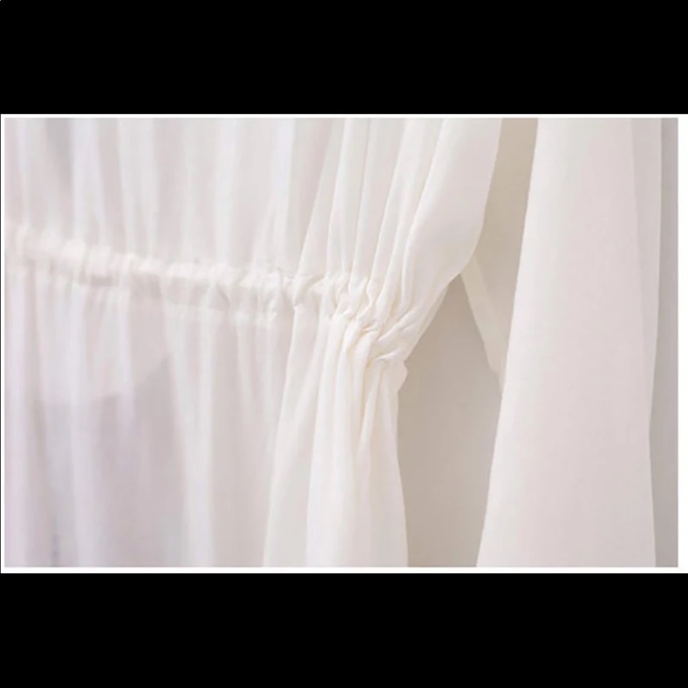 Embroidery Floral Boho Sexy Beach Coverup Dress - Picture 7 of 8