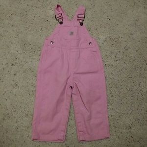 Pink overalls