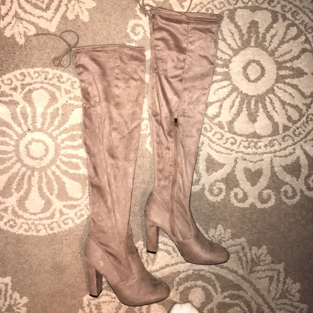 Suede over the knee boots