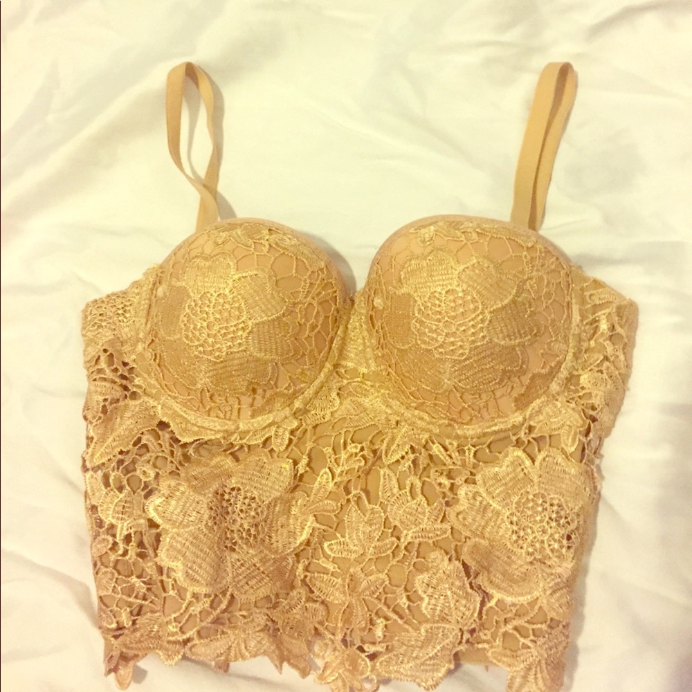 Gold crop top