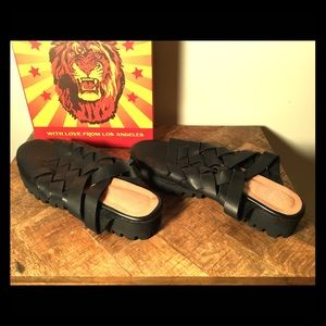 Jeffrey Campbell huarache sandals.