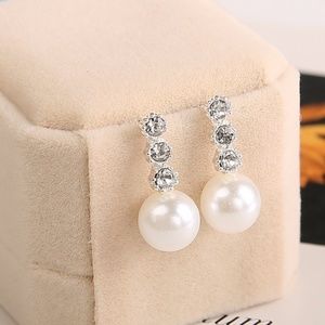 Fashion jewelry noble set auger pearl earrings