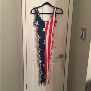 ‼️$8 Sale ‼️ American Flag Sexy Side Cut dress
