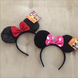 Minnie Mouse Disney ears headband Set Mickey