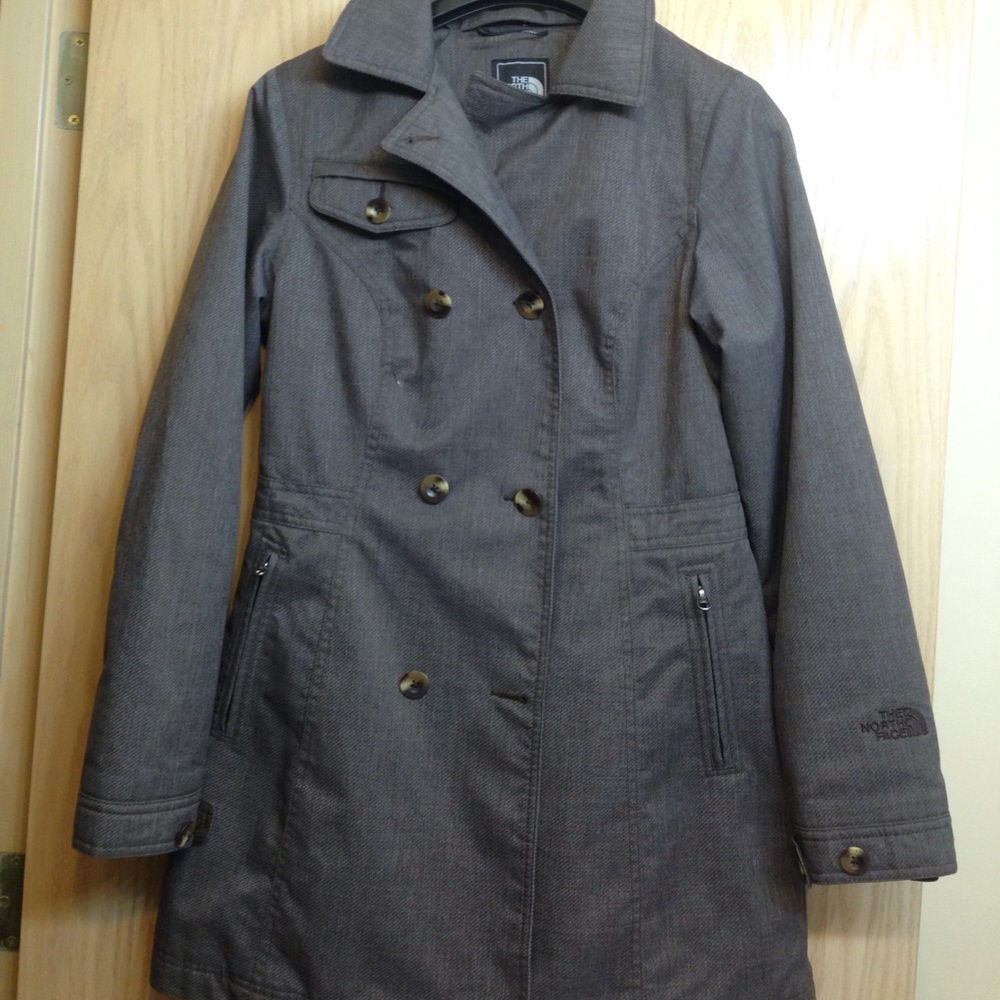 The North Face brown/grey trench coat