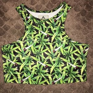 UNIF Weed Crop Top