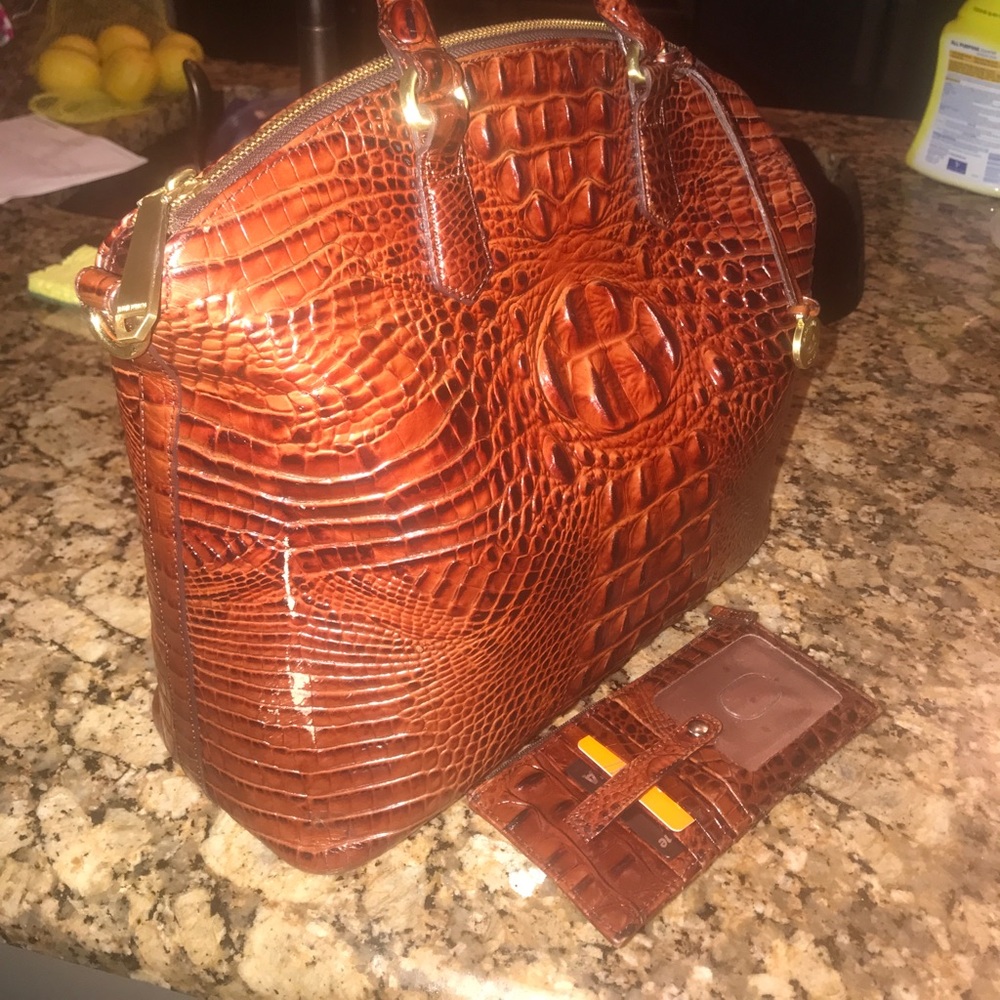 Brahmin bag and wallet gently used