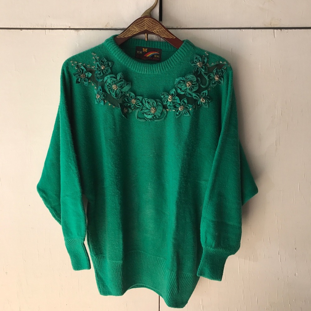 Women’s Green Holiday Sweater Size Large