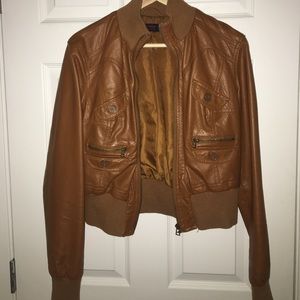 Brown “leather” jacket