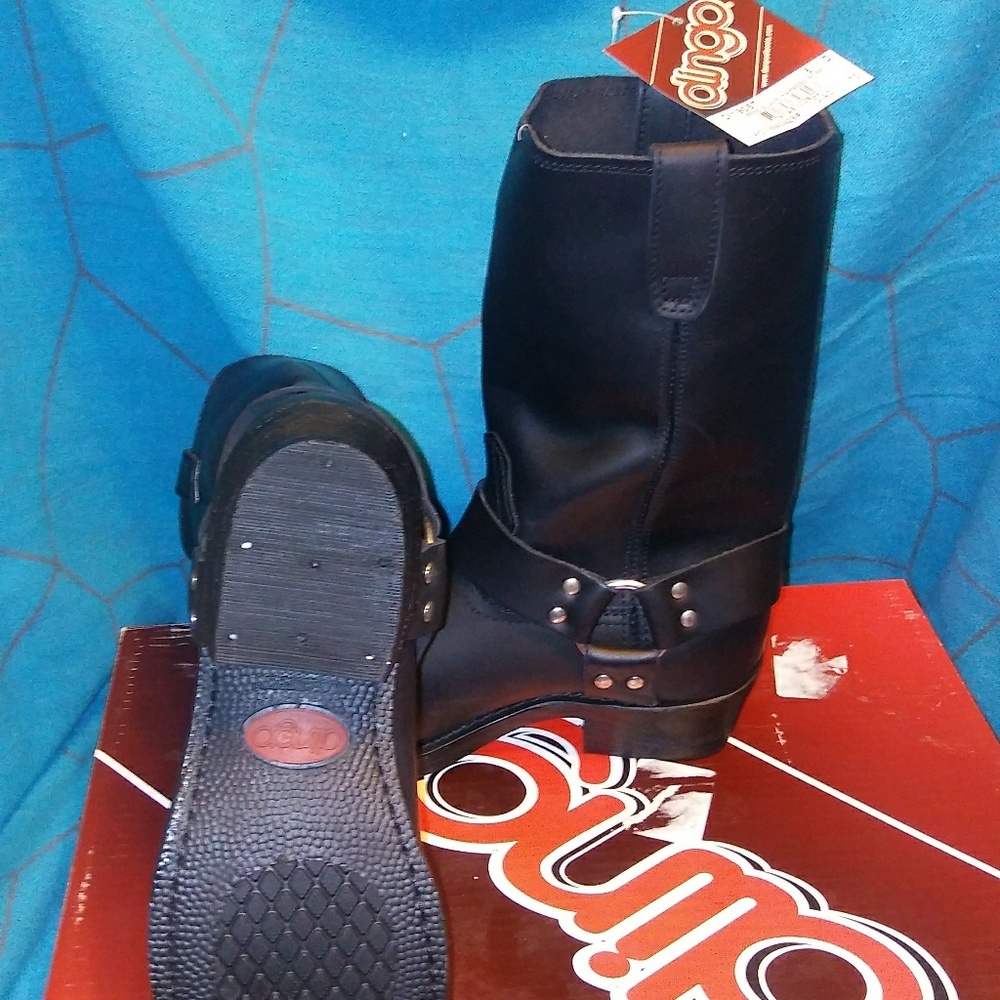Dingo Mens Black Harness Boots