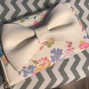 Betsey Johnson flowered wristlet