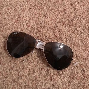 Brown and Gold Ray Ban Aviator