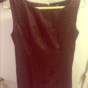 🌸 SILKY BROWN POLKADOT MIDI DRESS