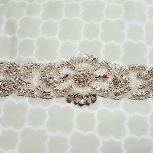 Ivory bridal sash/belt