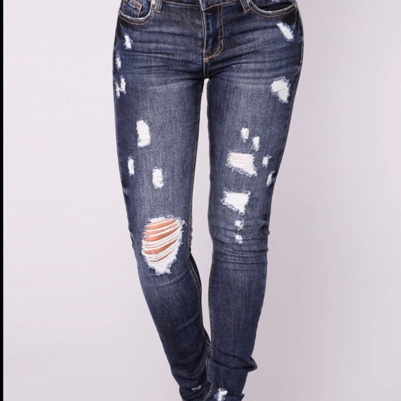 Dark Blue Ripped Jeans!Never been worn!! - Picture 1 of 1