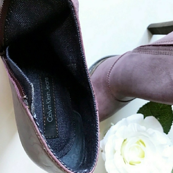 Calvin Klein Jeans Purple Ankle Boots - Picture 6 of 8