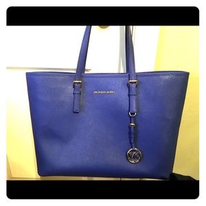 Michael Kors blue tote bag