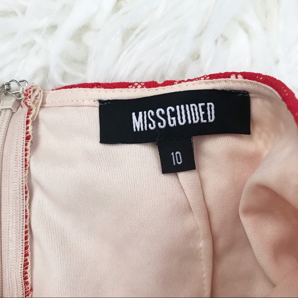 Missguided asymmetrically red lace skirt - Picture 5 of 6