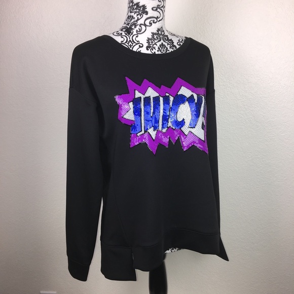 JUICY COUTURE Sequin Scuba Sweatshirt - Picture 2 of 6