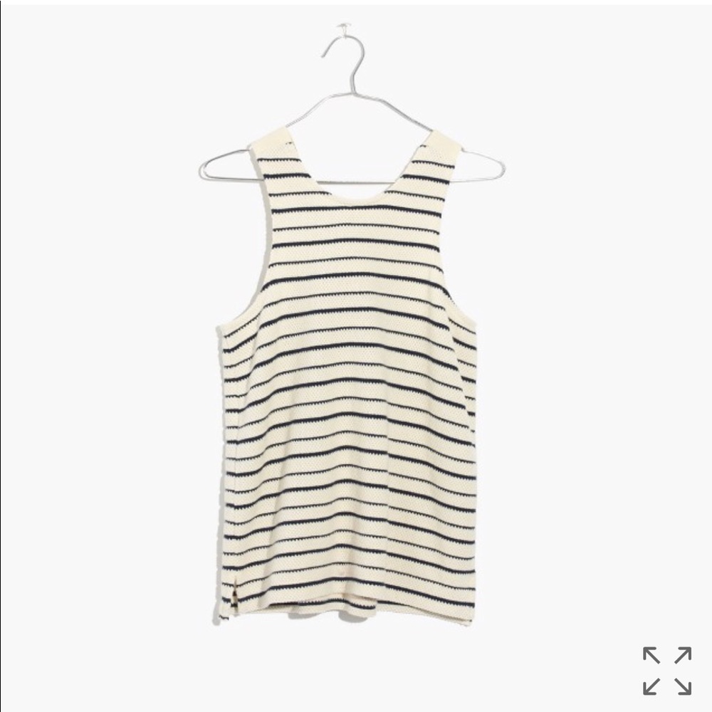 NWT Madewell Striped Bow Back Tank Top - XS